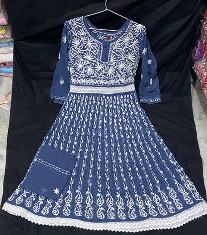 Georgette Frock With Dupatta