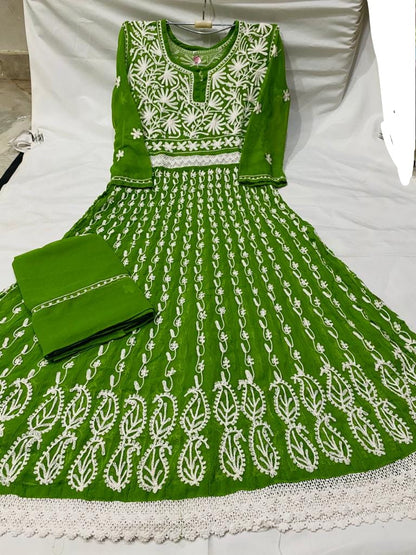 Georgette Frock With Dupatta