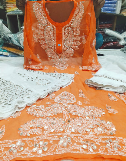 Chiffon Gota Work 3pc Set