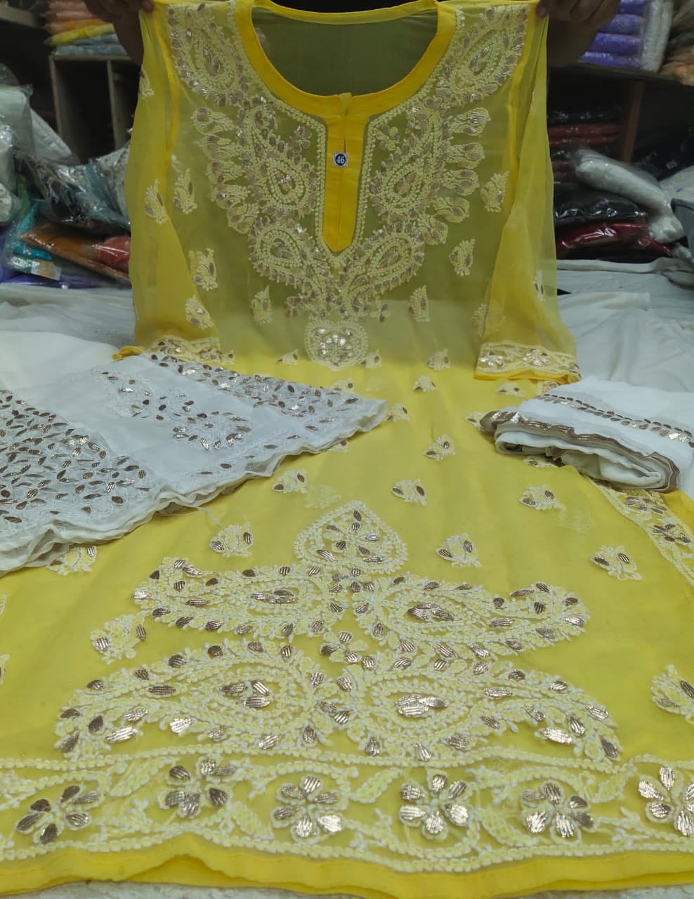 Chiffon Gota Work 3pc Set