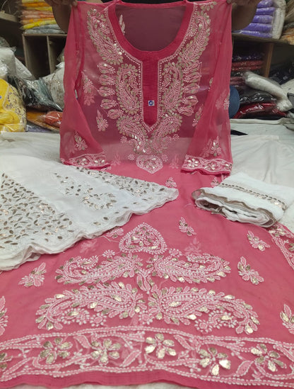 Chiffon Gota Work 3pc Set