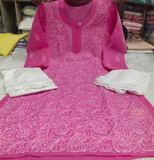 Cotton Front Jaal 3pc Set