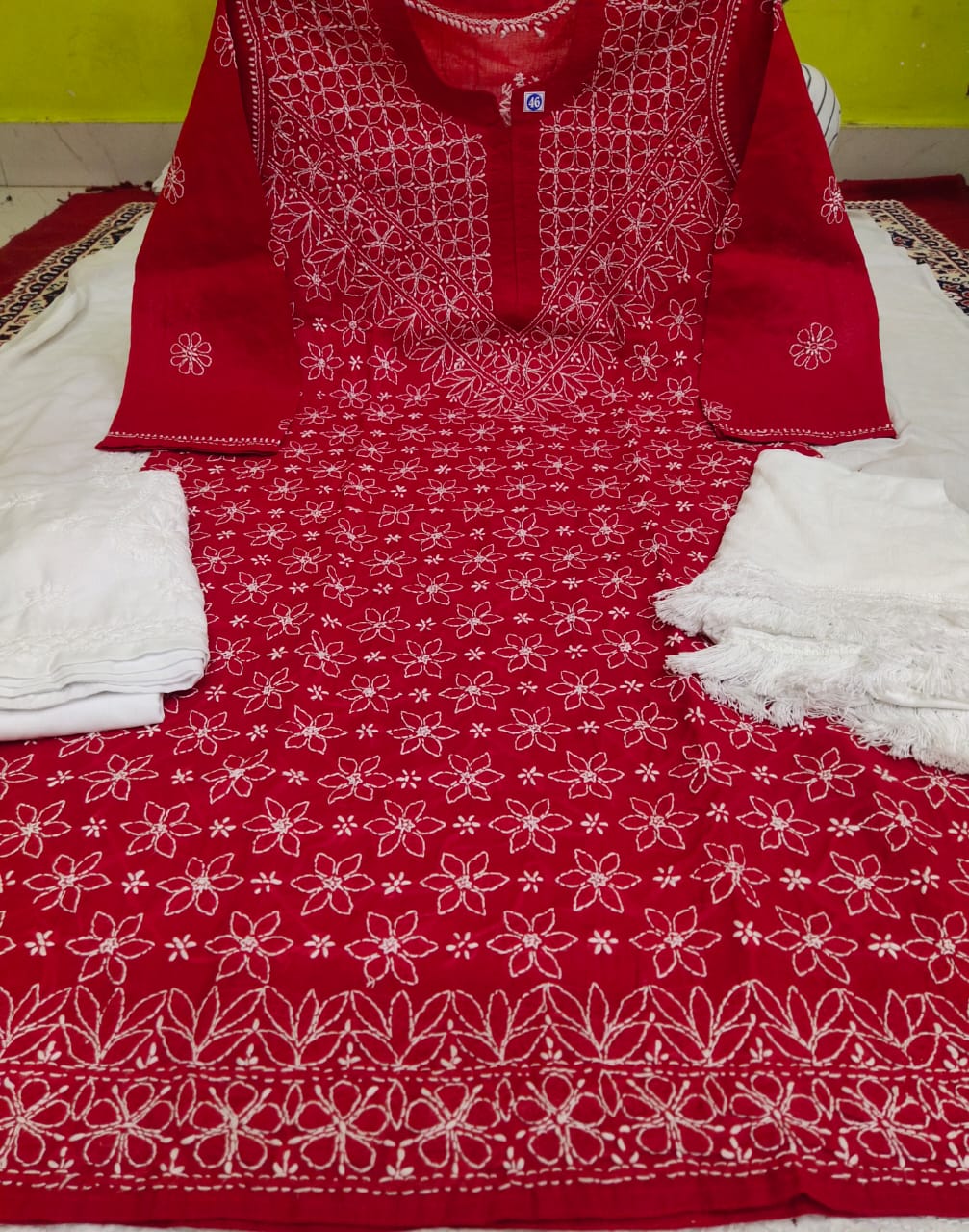 Cotton Front Jaal 3pc Set