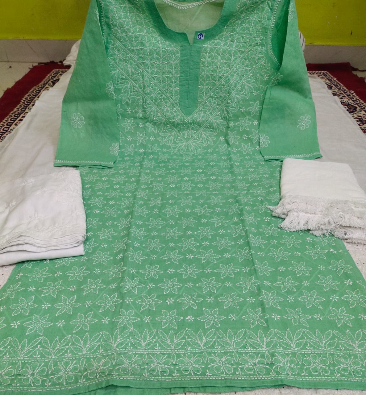 Cotton Front Jaal 3pc Set