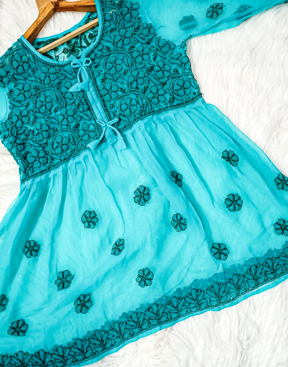 Georgette Designer Printed Kids Frock, Packaging Type: Packet at Rs 210 in  Chennai