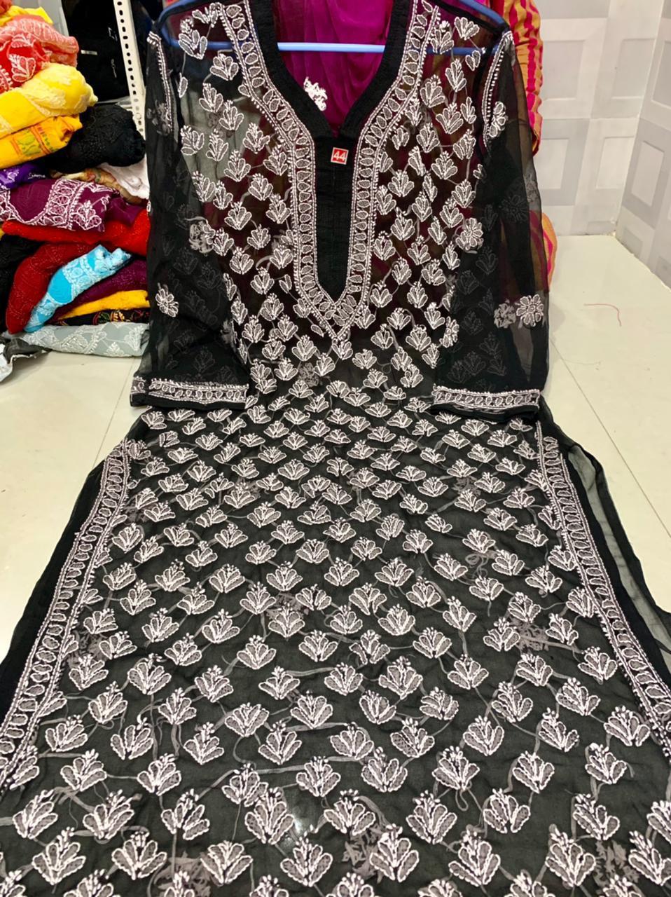 Booti Jaal Georgette Kurti