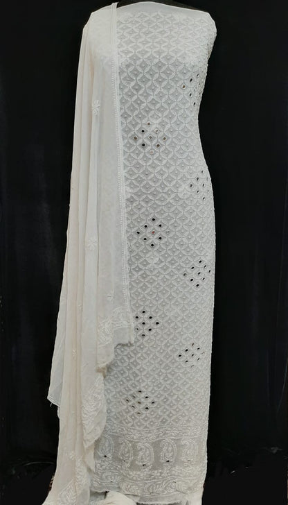 Viscose Mirror Work Kurta With Dupatta