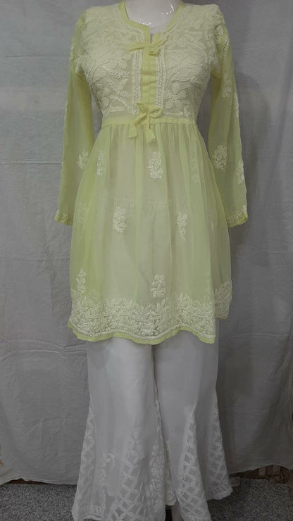 Georgette Short Frock With Sharara