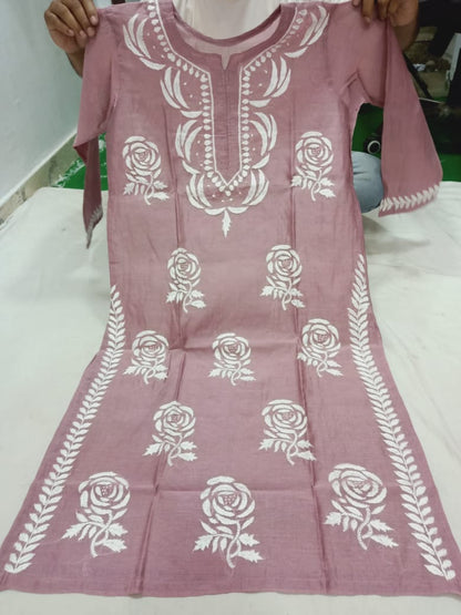 Chanderi Silk Kurti With Pant