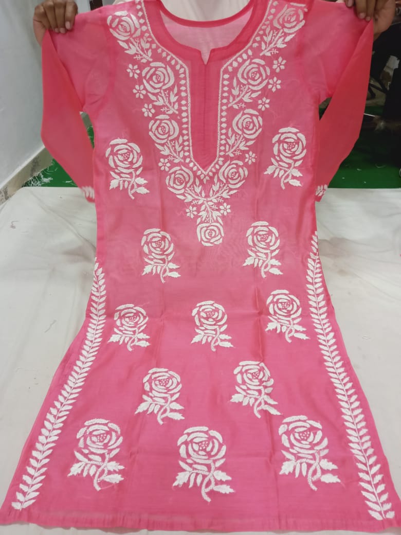 Chanderi Silk Kurti With Pant