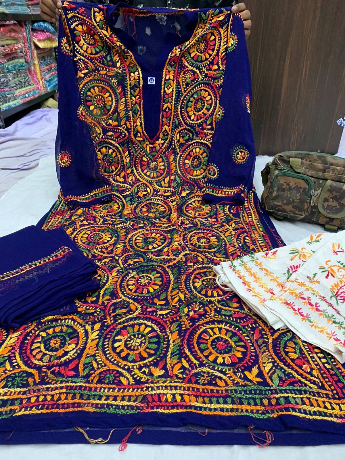 Georgette Kurta With Pant And Dupatta