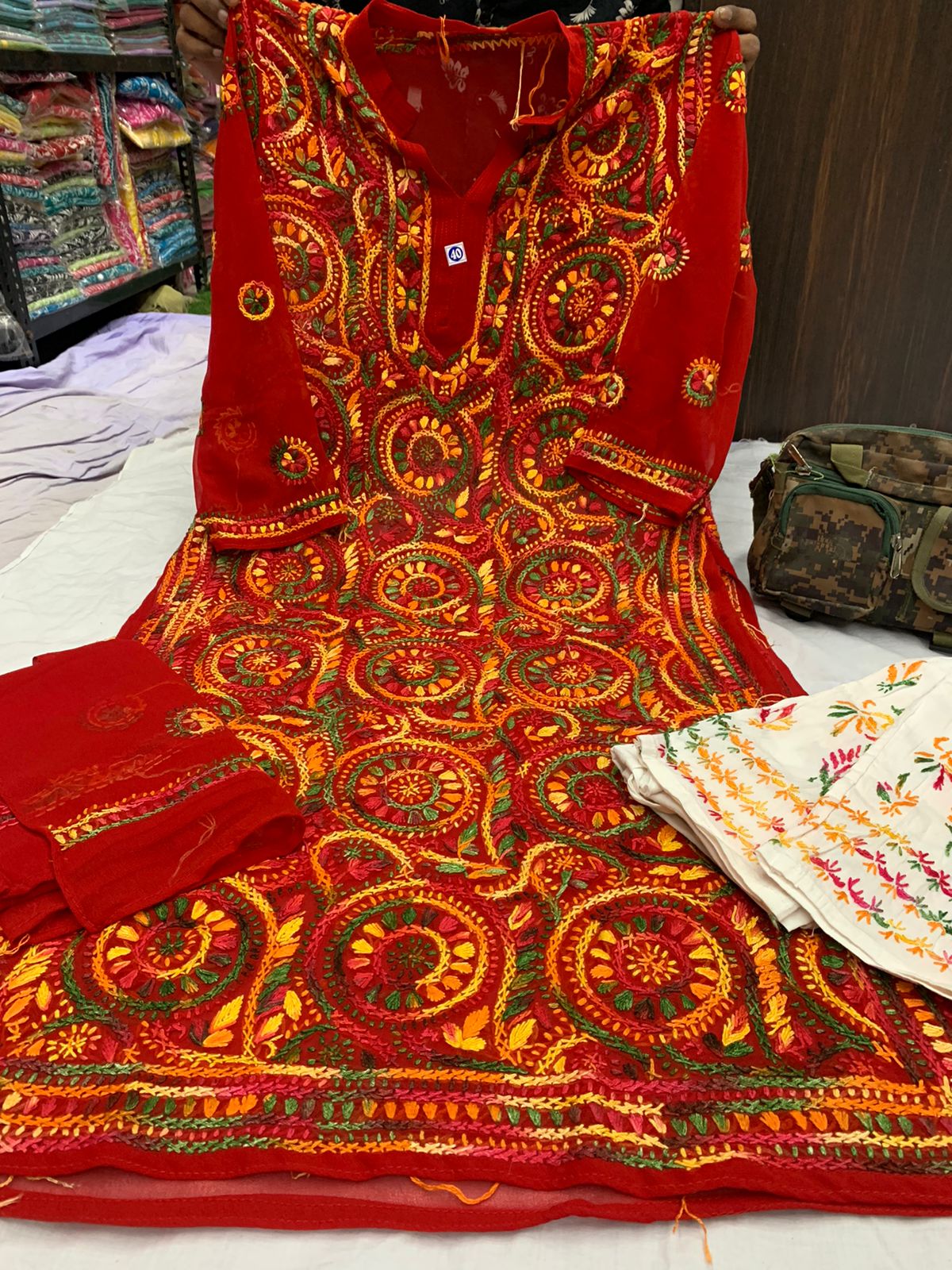 Georgette Kurta With Pant And Dupatta