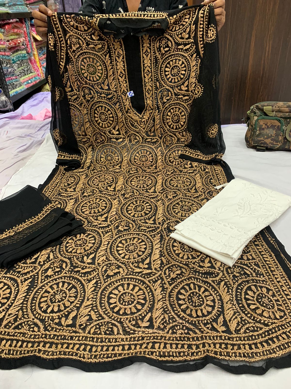 Georgette Kurta With Pant And Dupatta