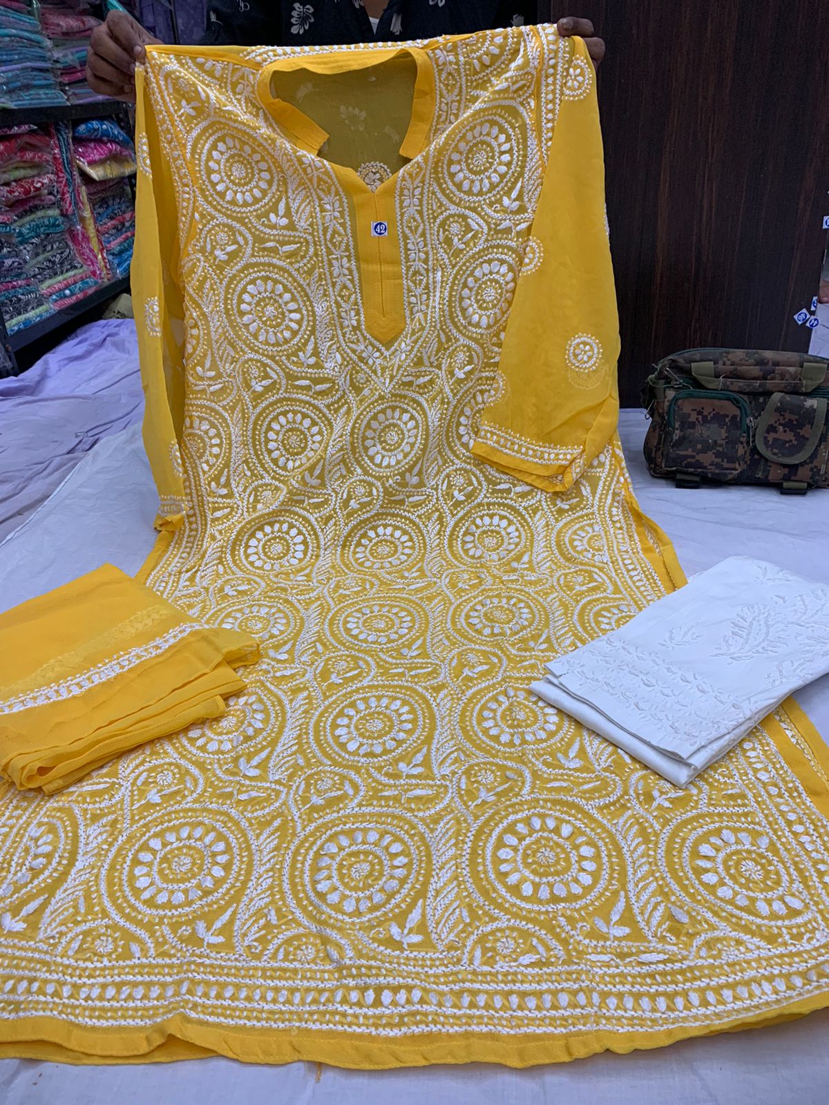 Georgette Kurta With Pant And Dupatta