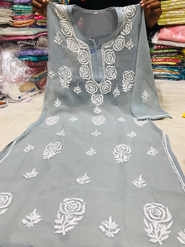 Rose Ghas Patti kurta