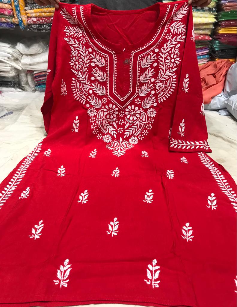 Rayon Gala Booti Kurti