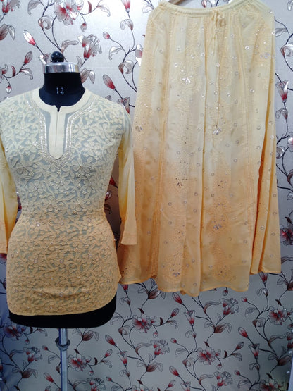 Short Kurti With Sharara