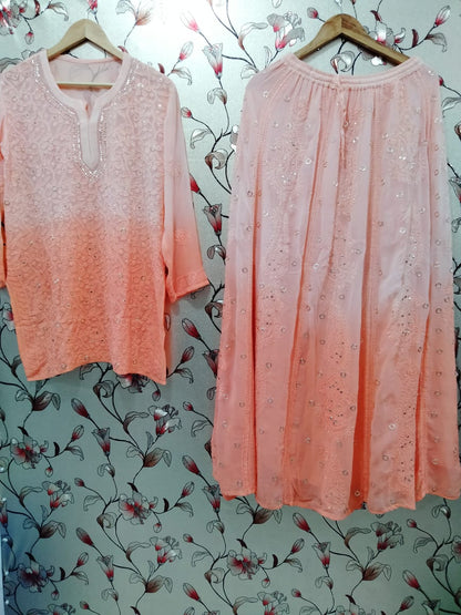 Short Kurti With Sharara