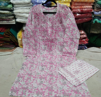 Printed Kurti With Salwar