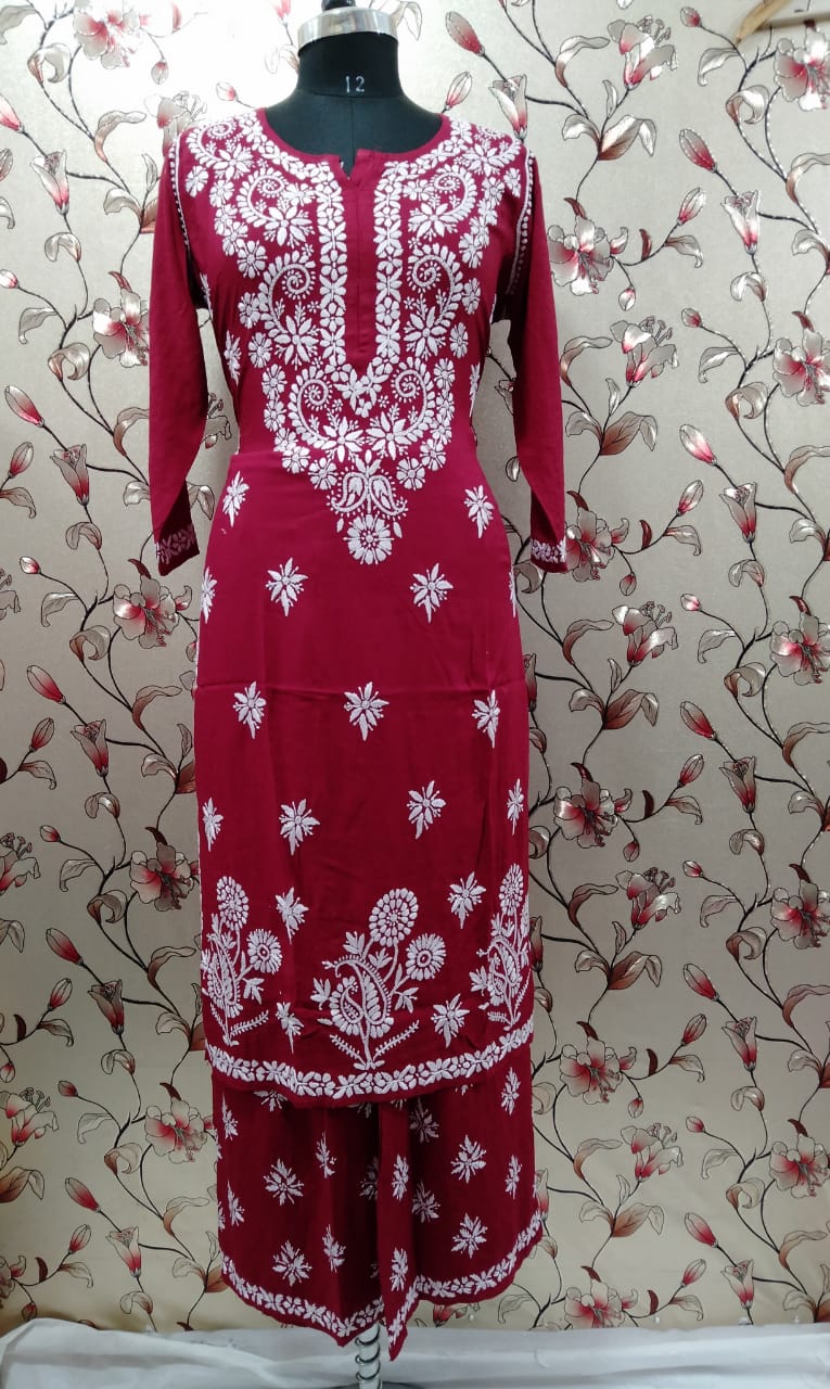 Rayon Kurti With Palazzo