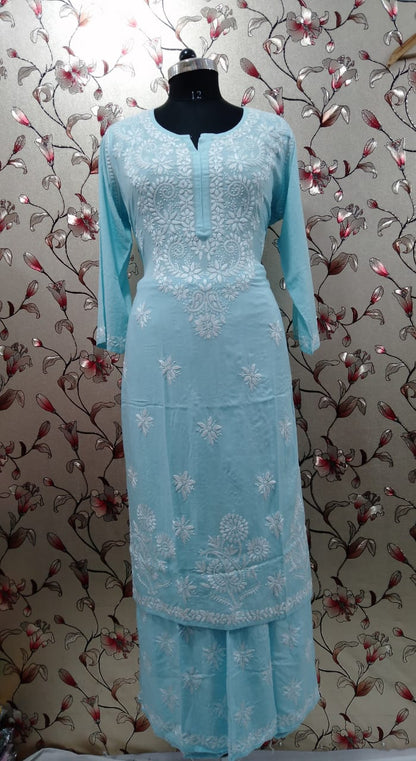 Rayon Kurti With Palazzo