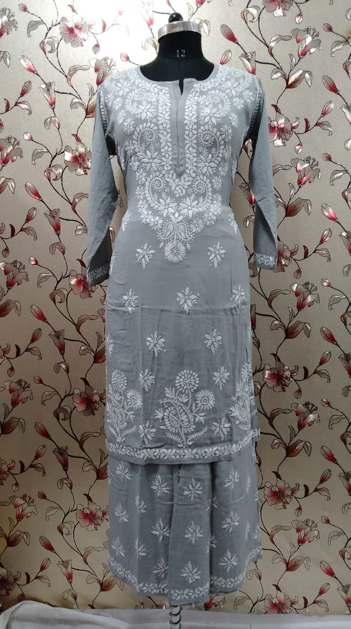 Rayon Kurti With Palazzo