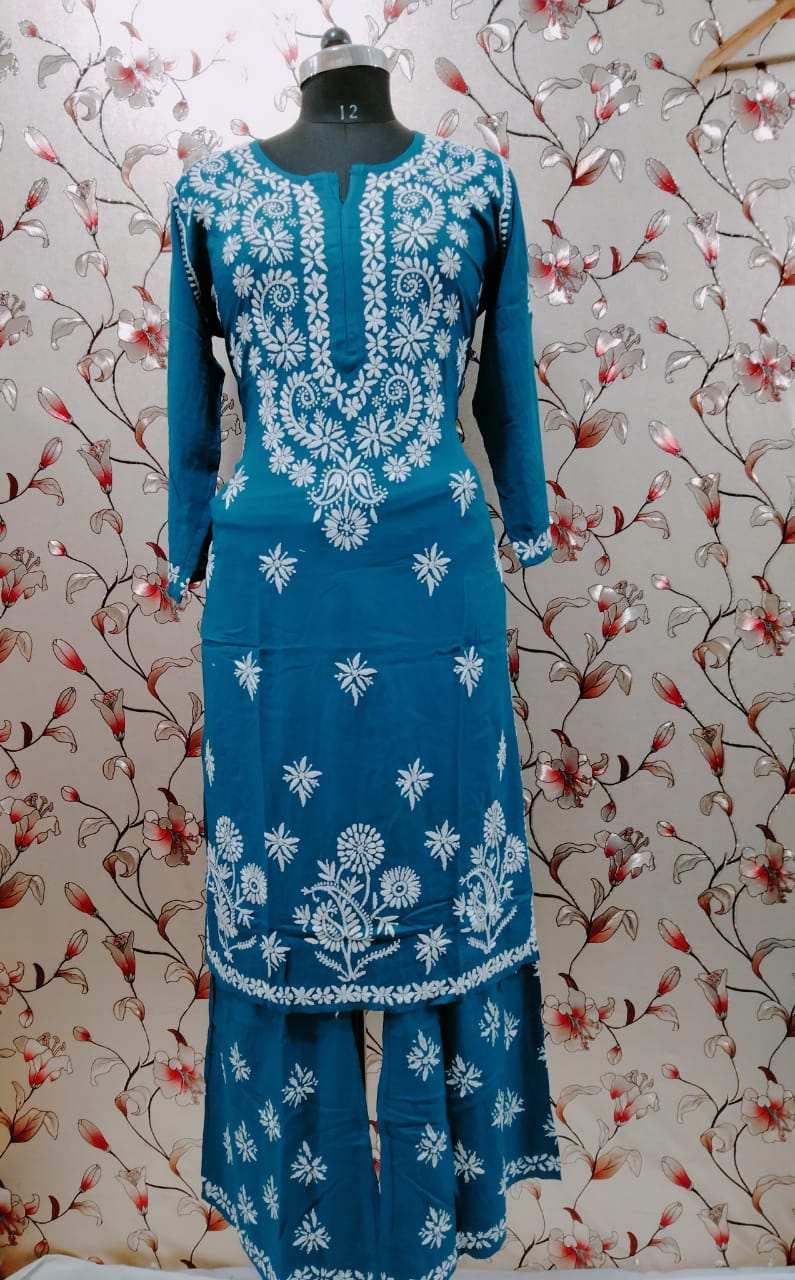 Rayon Kurti With Palazzo