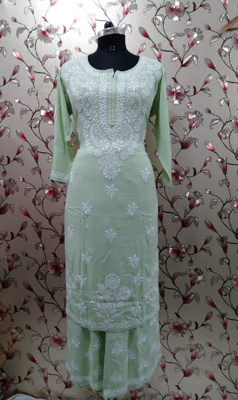 Rayon Kurti With Palazzo