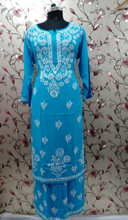 Rayon Kurti With Palazzo