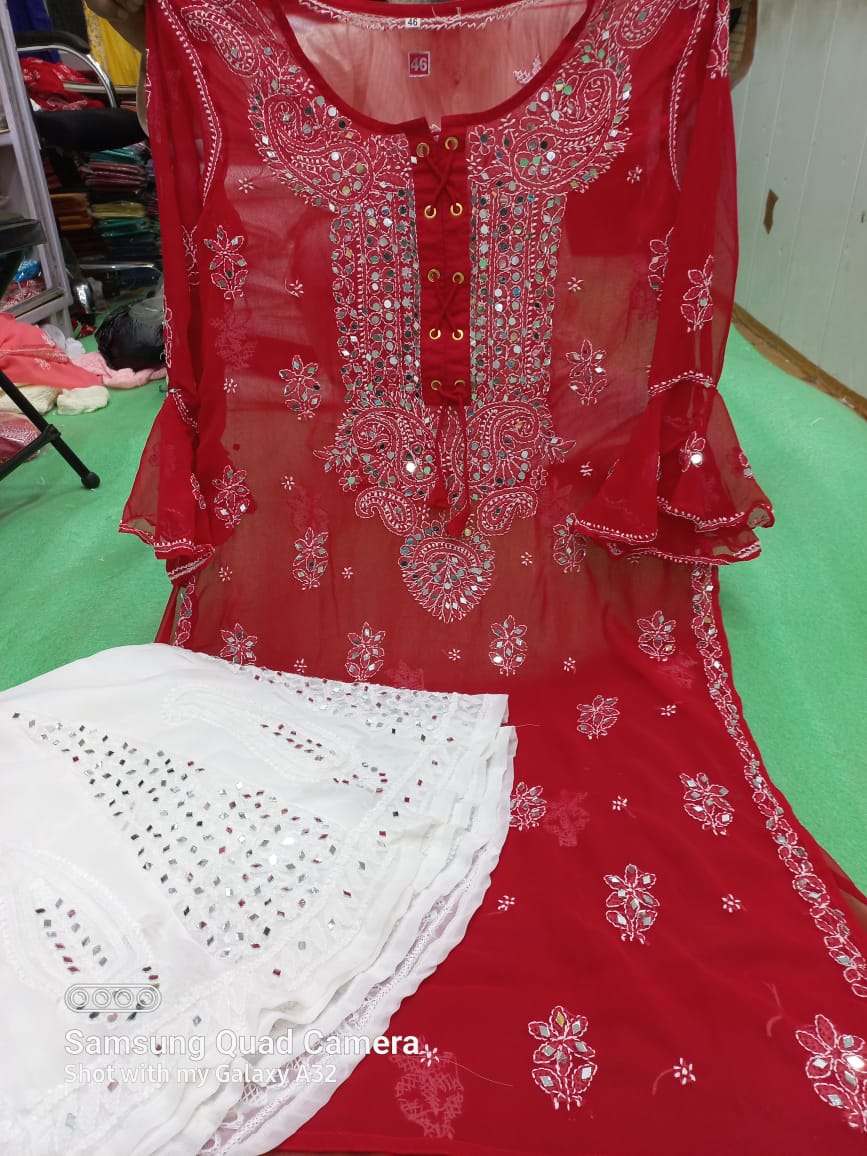 Georgette Kurti With Sharara