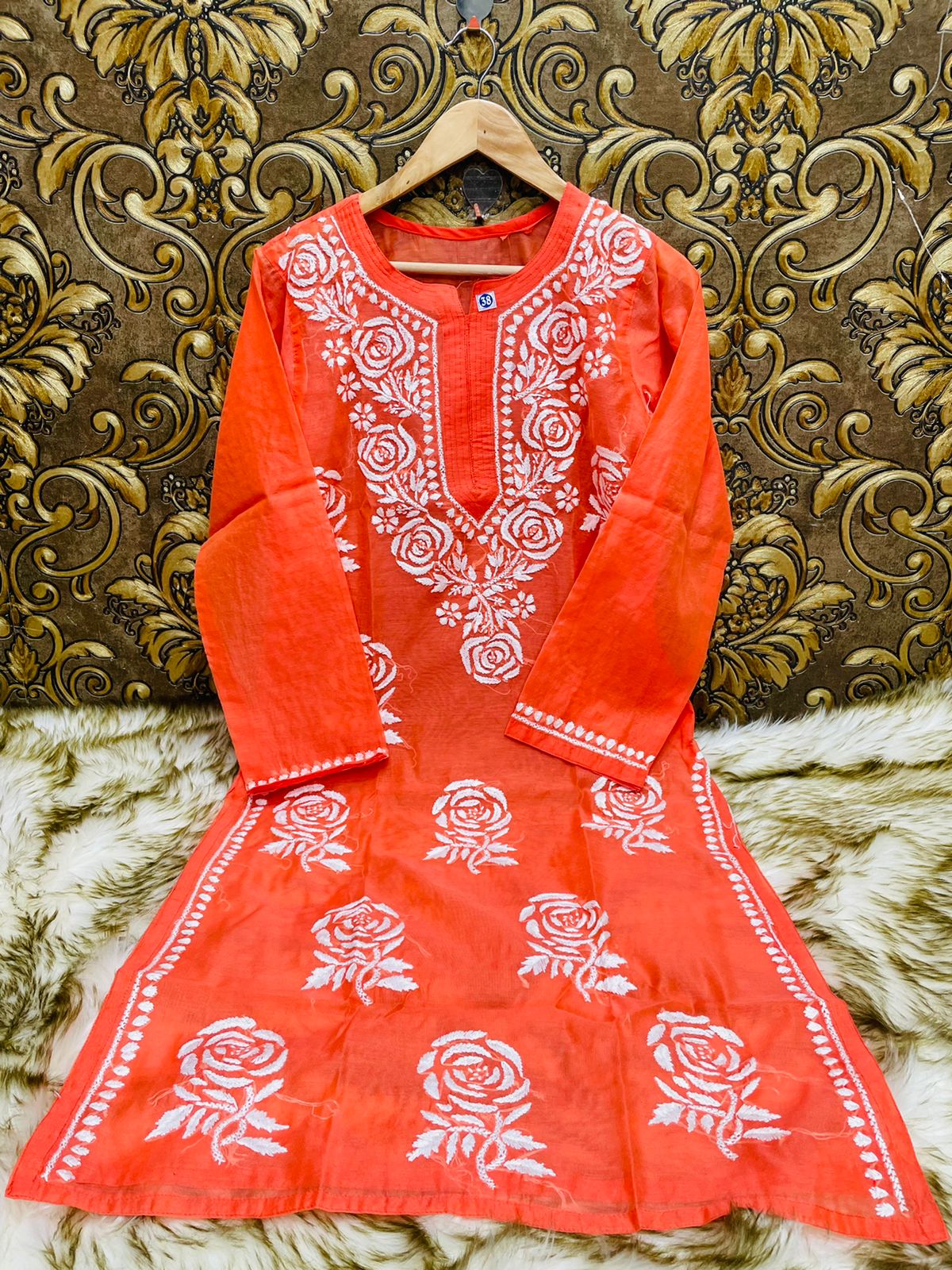 Chanderi Rose Kurti