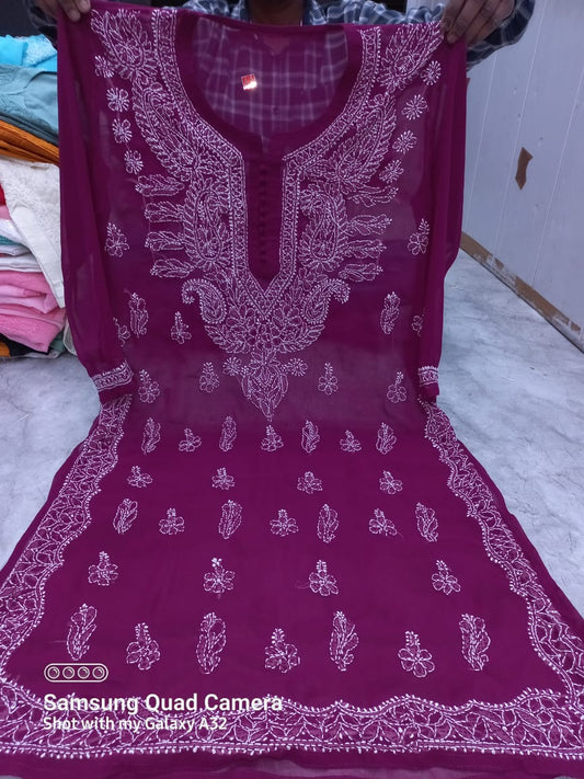 Georgette Long Kurti