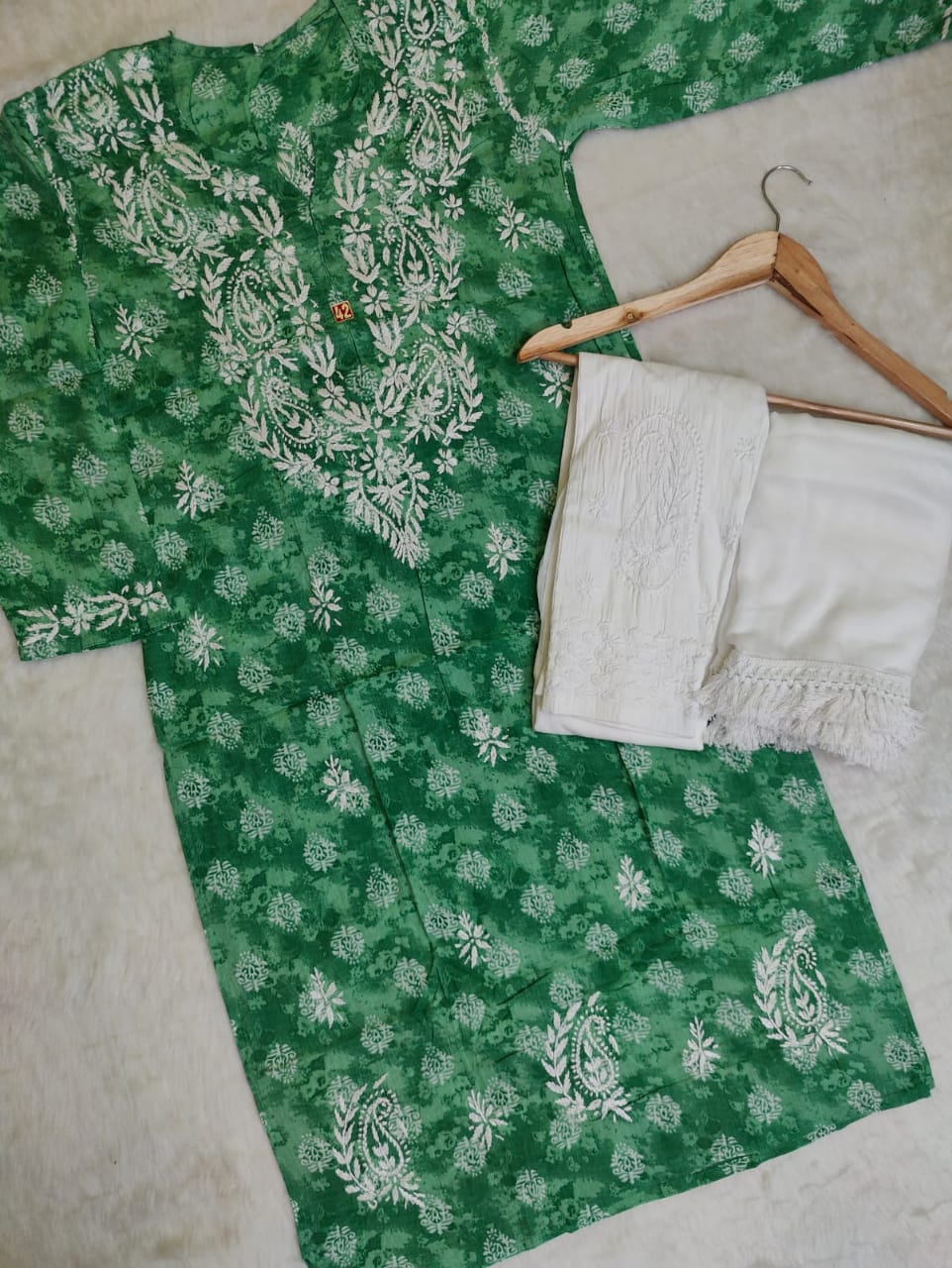 Mul Mul Kurta 3pc Set