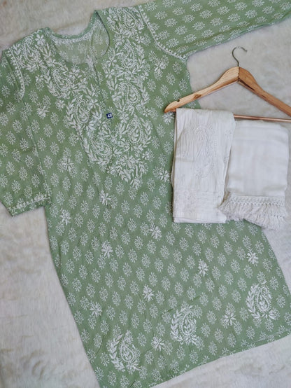 Mul Mul Kurta 3pc Set