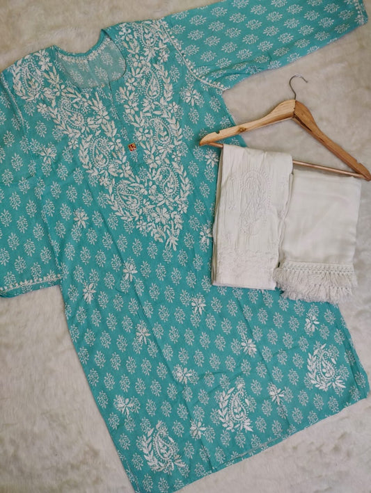 Mul Mul Kurta 3pc Set