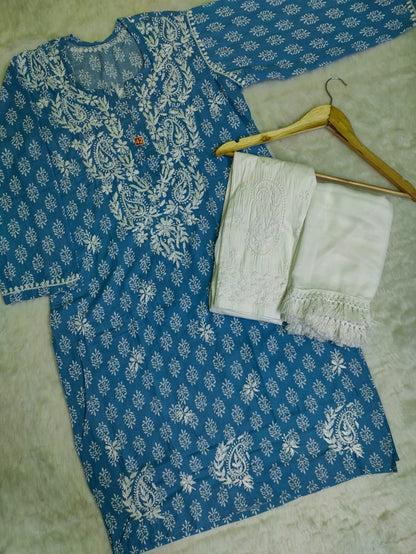 Mul Mul Kurta 3pc Set