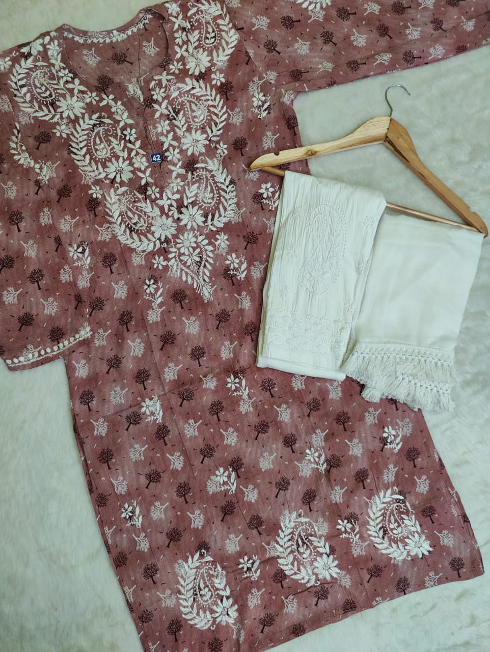 Mul Mul Kurta 3pc Set