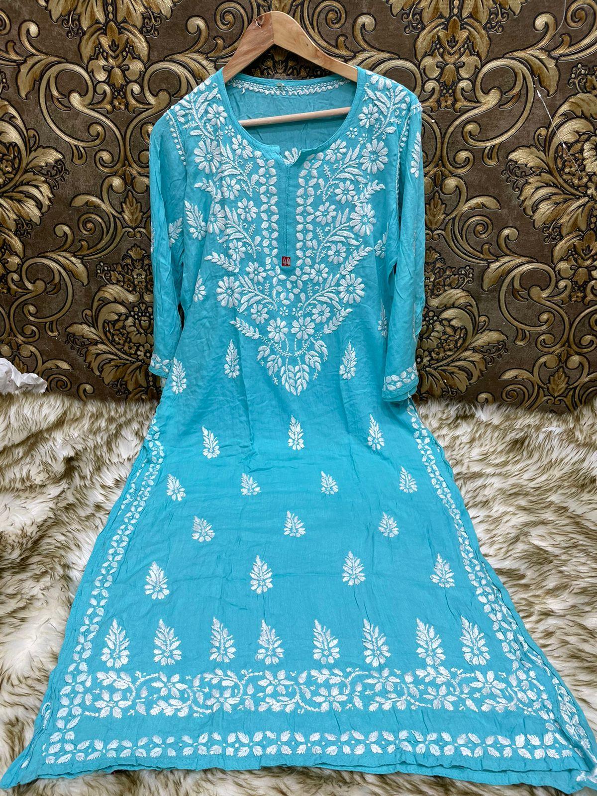 Rayon Heavy Daman Kurti - The Chikan Company