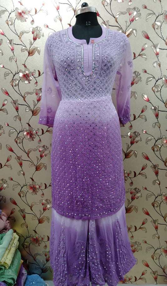 Georgette Kurti With Sharara