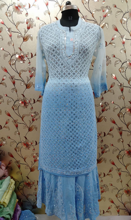 Georgette Kurti With Sharara