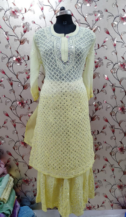 Georgette Kurti With Sharara