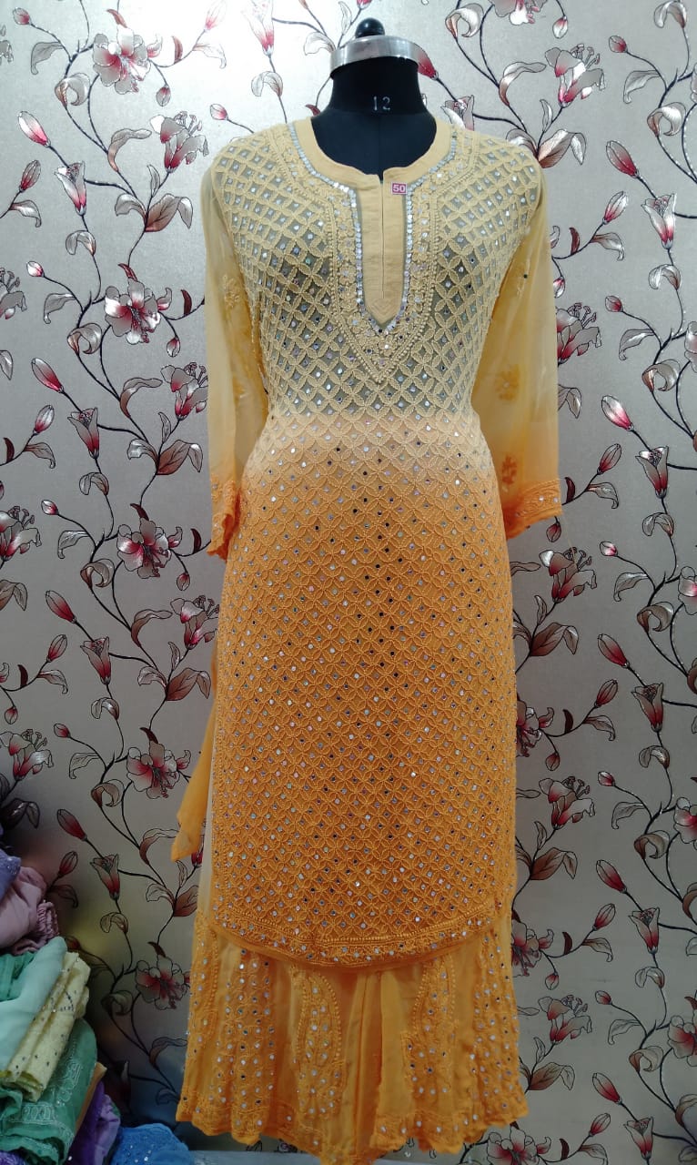 Georgette Kurti With Sharara