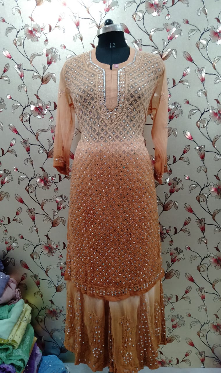 Georgette Kurti With Sharara