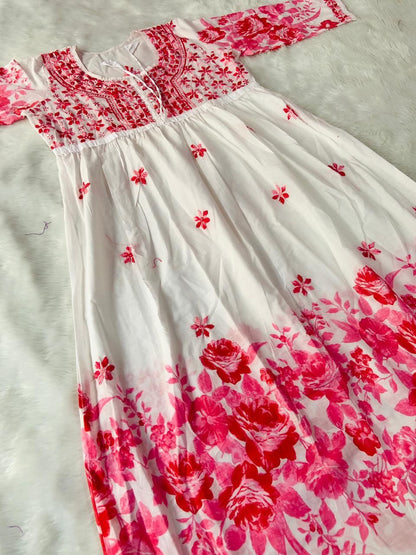 Cotton Printed Gown