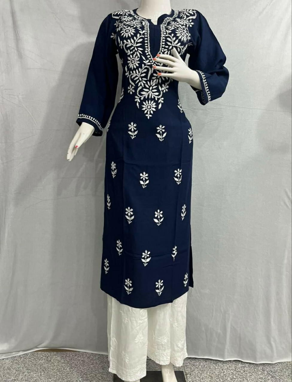 Rayon Kurti And Palazzo