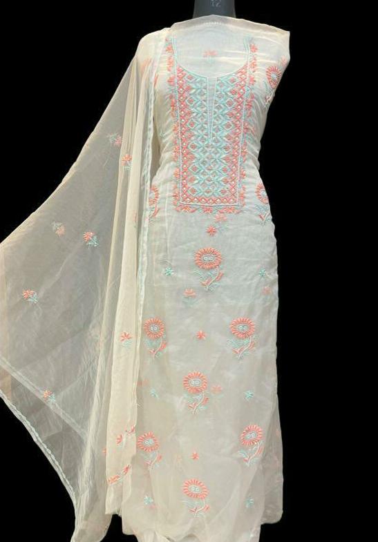 Organza Kurti With Dupatta