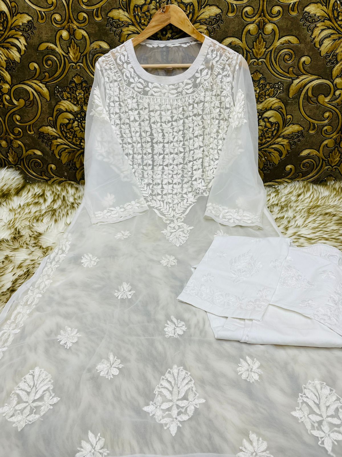 Maroon-White Block-printed Boat Neck Cotton Kurta | Kurti designs party  wear, Kurta designs women, Cotton kurti designs