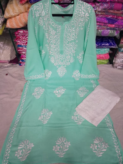 Rayon Kurti With Palazzo