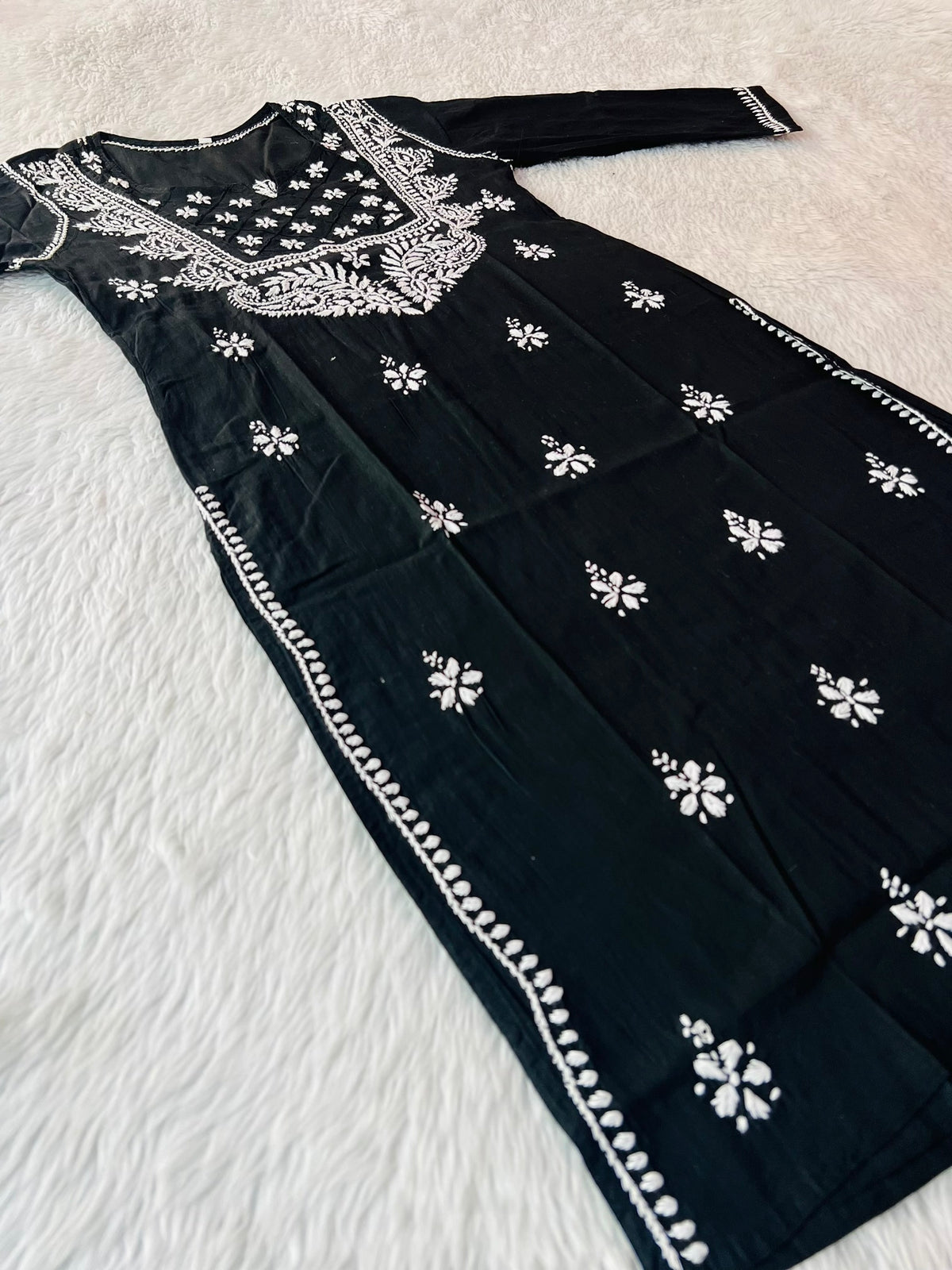 Cotton Kurti with Ladder Lace Pant