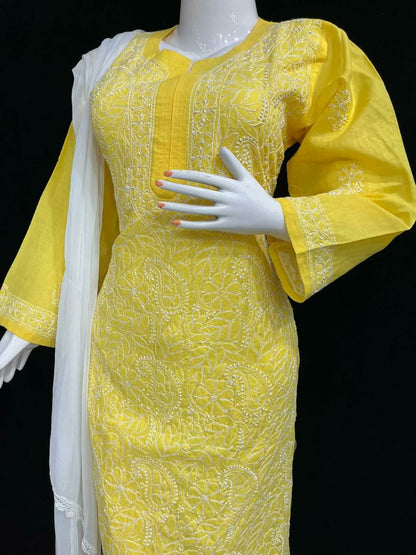 Long Kurti With Pant And Dupatta